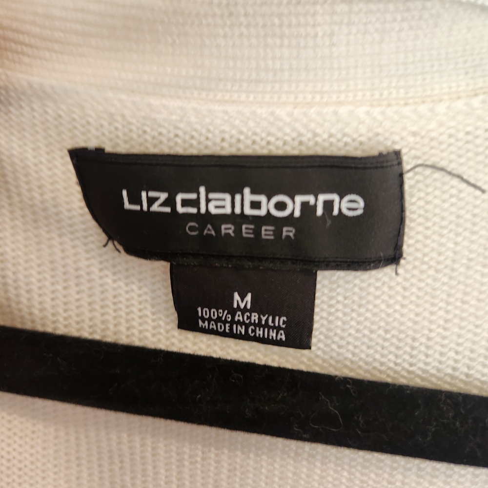 Liz Claiborne White Shrug Size M Euc* - Picture 2 of 4